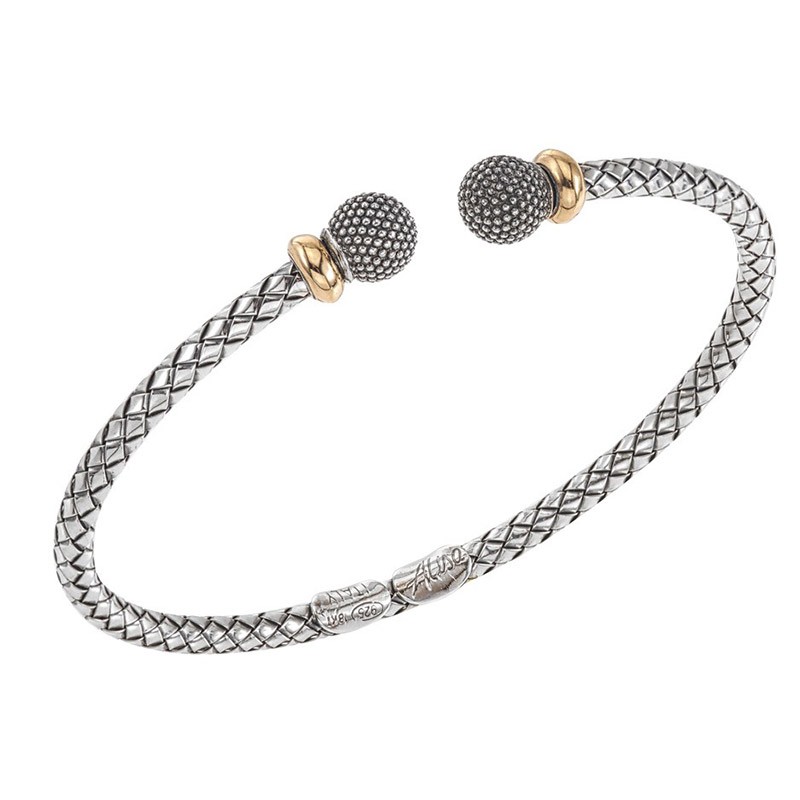 Sterling Silver Basket Weave Cuff VHB1594