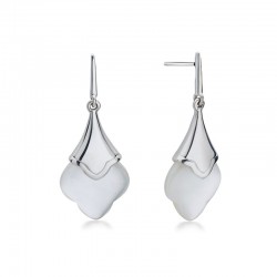 Sterling Clover Earrings White MoP