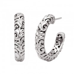 Sterling Silver Ivy Hoops