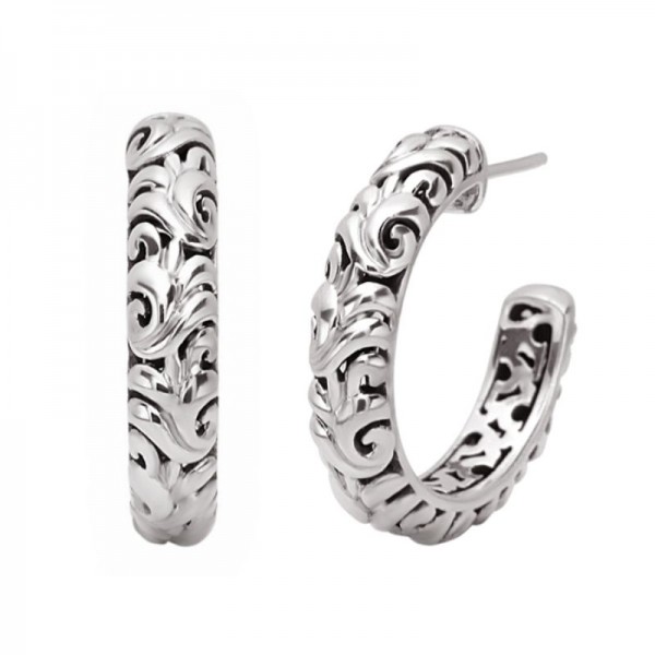 Sterling Silver Ivy Hoops