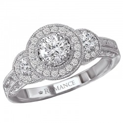Halo Semi-Mount Diamond Ring