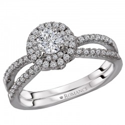 Halo Semi-Mount Diamond Ring