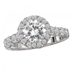 Halo Semi-Mount Diamond Ring