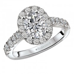Halo Semi-Mount Diamond Ring