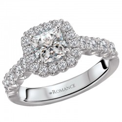 Halo Semi-Mount Diamond Ring