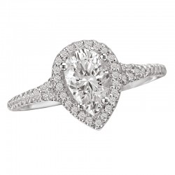 Halo Semi-Mount Diamond Ring