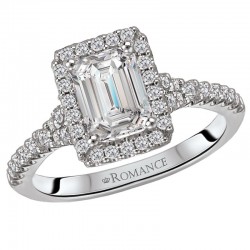 Halo Semi-Mount Diamond Ring