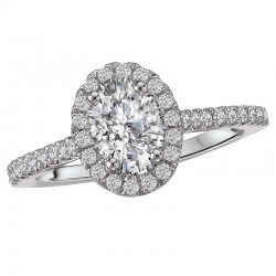 Halo Semi-Mount Diamond Ring
