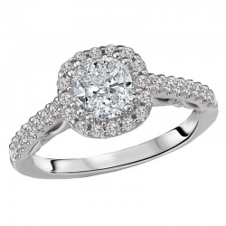 Halo Semi-Mount Diamond Ring