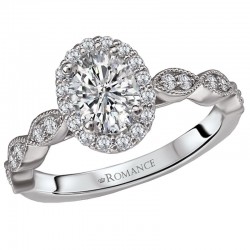 Halo Semi-Mount Diamond Ring