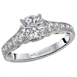 Peg Head Semi-Mount Diamond Ring
