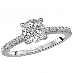 Peg Head Semi-Mount Diamond Ring