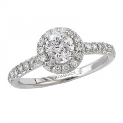 Halo Semi-Mount Diamond Ring