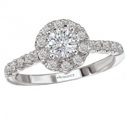 Halo Semi-Mount Diamond Ring