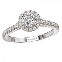 Halo Semi-Mount Diamond Ring