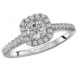 Halo Semi-Mount Diamond Ring