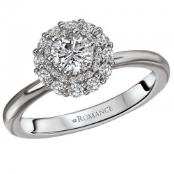 Halo Semi-Mount Diamond Ring