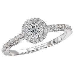 Halo Semi-Mount Diamond Ring