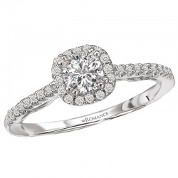 Halo Semi-Mount Diamond Ring