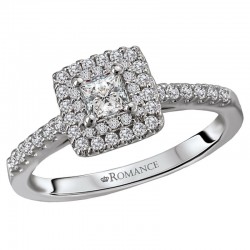 Halo Semi-Mount Diamond Ring