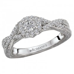 Halo Semi-Mount Diamond Ring