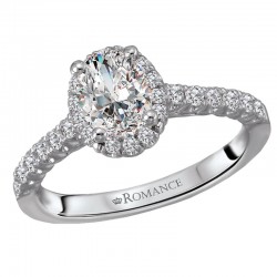 Halo Semi-Mount Diamond Ring