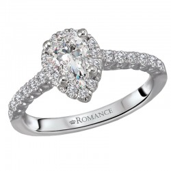 Halo Semi-Mount Diamond Ring