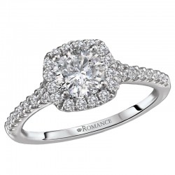 Halo Semi-Mount Diamond Ring