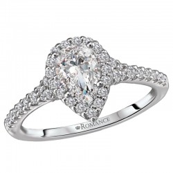 Halo Semi-Mount Diamond Ring