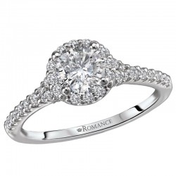 Halo Semi-Mount Diamond Ring