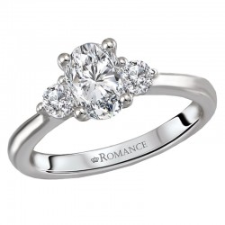 3 Stone Semi-Mount Diamond Ring