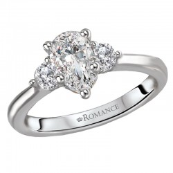 3 Stone Semi-Mount Diamond Ring