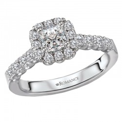 Halo Semi-Mount Diamond Ring