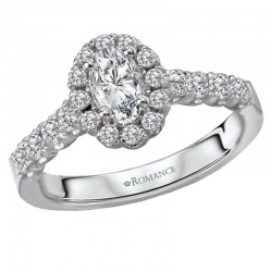 Halo Semi-Mount Diamond Ring