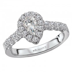 Halo Semi-Mount Diamond Ring