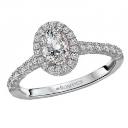 Halo Semi-Mount Diamond Ring