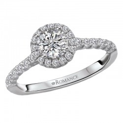 Halo Semi-Mount Diamond Ring