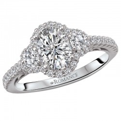 Halo Semi-Mount Diamond Ring