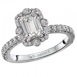 Halo Semi-Mount Diamond Ring