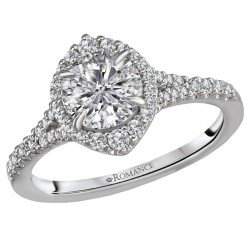 Halo Semi-Mount Diamond Ring