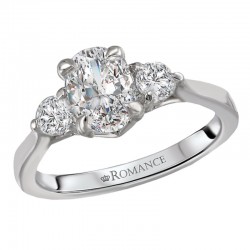 3-Stone Semi-Mount Diamond Ring