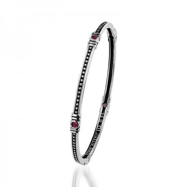 Antigua Birthstone Stacking Bangle Bracelet - Ruby