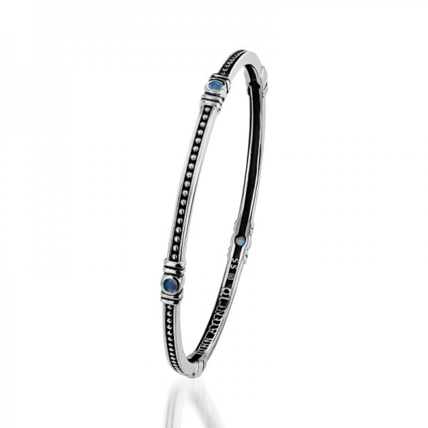 Antigua Birthstone Stacking Bangle Bracelet - Sapphire