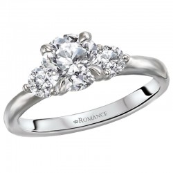 3 Stone Semi-Mount Diamond Ring