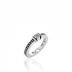 Angtigua Birthstone Stack Ring - Aquamarine