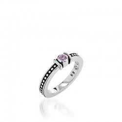 Angtigua Birthstone Stack Ring - Lilac Amethyst