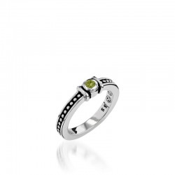 Angtigua Birthstone Stack Ring - Peridot