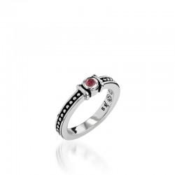 Angtigua Birthstone Stack Ring - Pink Tourmaline