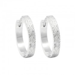 Florentine 20mm Silver Hoop Earrings