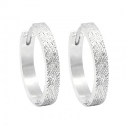 Florentine 25mm Silver Hoop Earrings